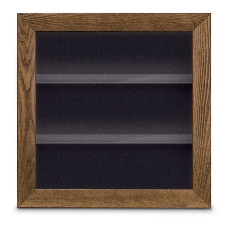 United Visual Products Outdoor Enclosed Combo Board, 42"x32", Gold Frame/Grey & Cobalt UVCB4232ODG-GREY-COBACC